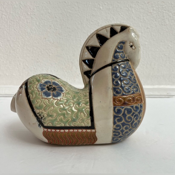 MID CENTURY SCANDINAVIAN HORSE COIN BANK - Picture 1 of 7
